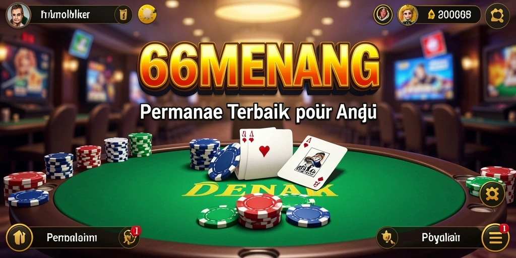 Screenshot gameplay 66MENANG menampilkan serunya permainan Poker.