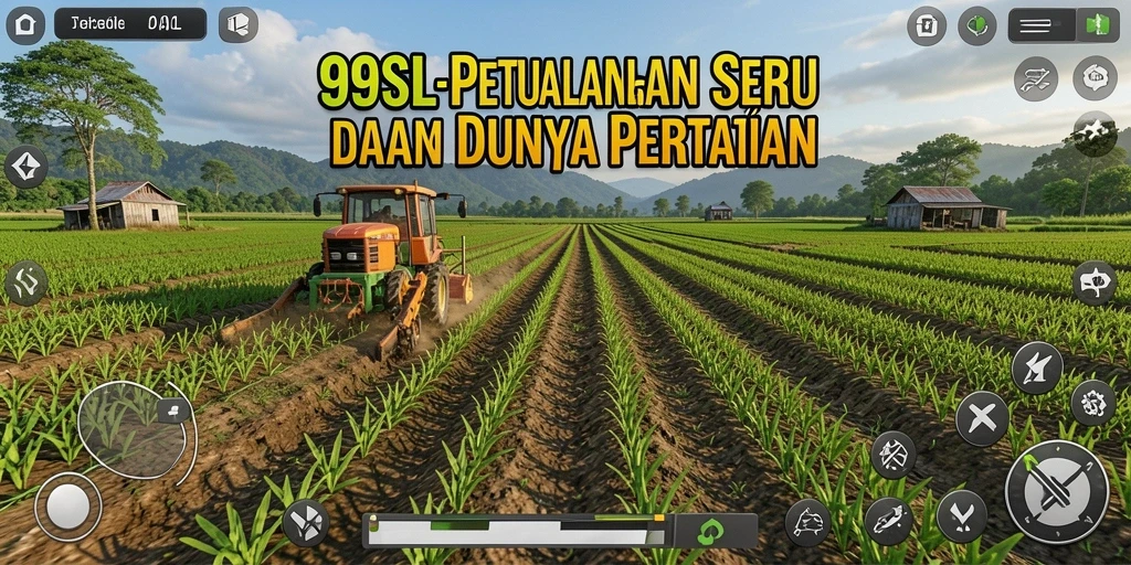 Tampilan gameplay 99SL yang menampilkan suasana pertanian yang indah.