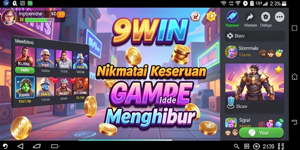 Screenshot gameplay 9WIN yang menunjukkan pengalaman bermain Idle.