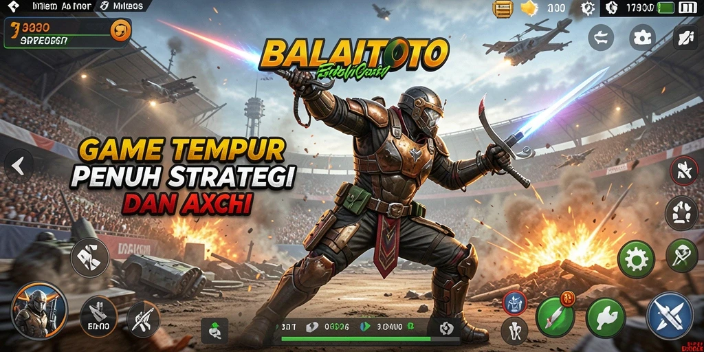 Menggambarkan aksi intens dalam gameplay TPS.