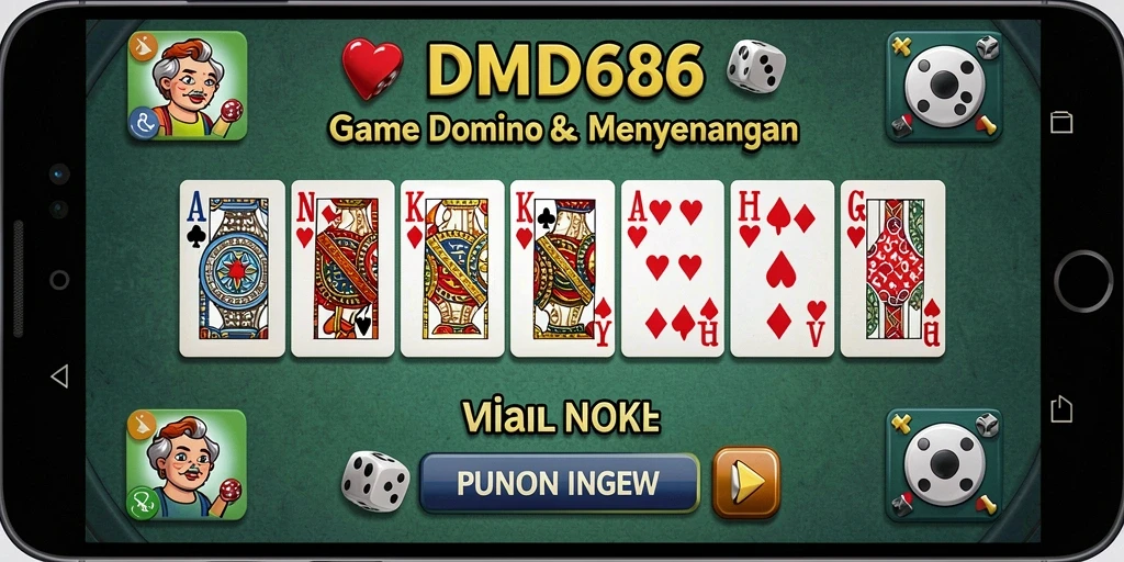 Tampilan gameplay menarik DMD686 dengan suasana domino yang seru.