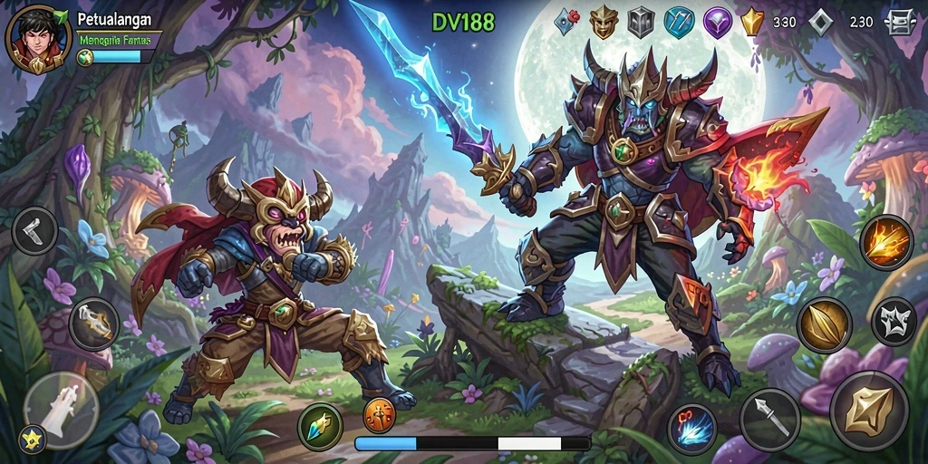 Tampilan gameplay petualangan yang menegangkan dan penuh aksi.