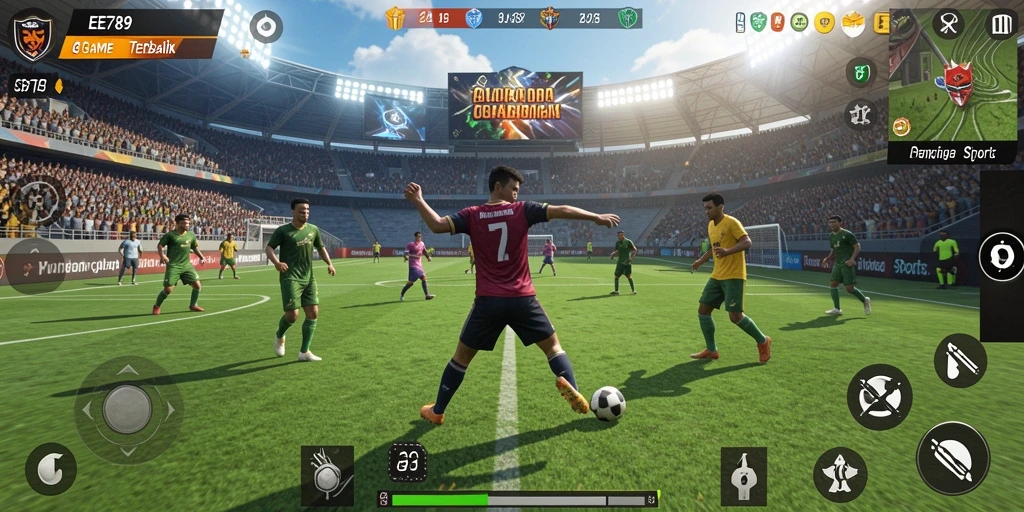 Tampilan gameplay <strong>EE789</strong> yang seru dan kompetitif dalam berbagai cabang olahraga.