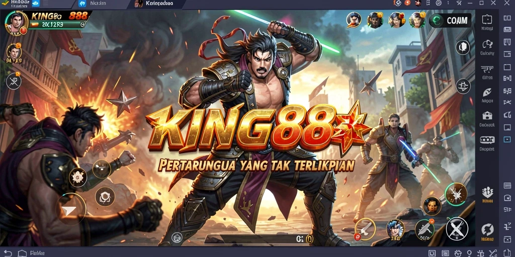 Gambaran tampilan gameplay KING88 yang penuh aksi.