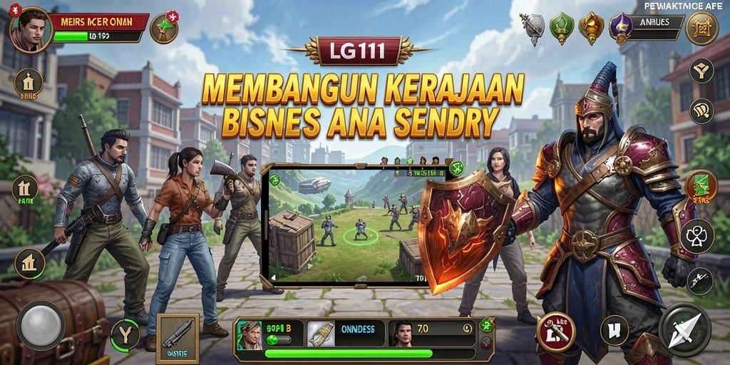 Screenshot gameplay LG111 menampilkan manajemen bisnis yang inovatif.