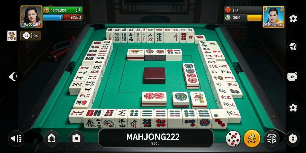 Tangkapan layar gameplay seru dari MAHJONG222 saat mencocokkan ubin puzzle.