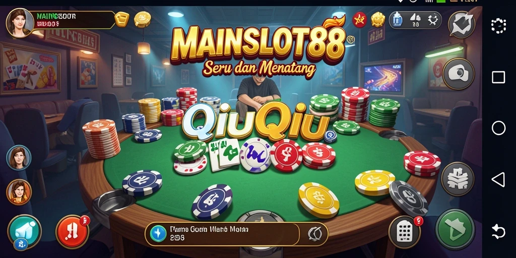 Tangkapan layar menunjukkan gameplay QiuQiu yang mendebarkan di MAINSLOT88.