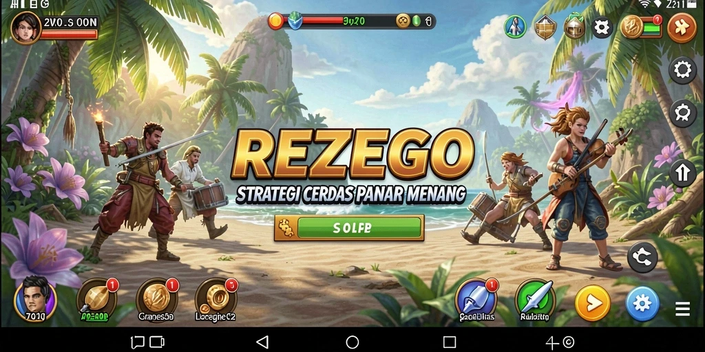Tampilan gameplay menakjubkan dalam REZEGO, menampilkan pertarungan strategi.