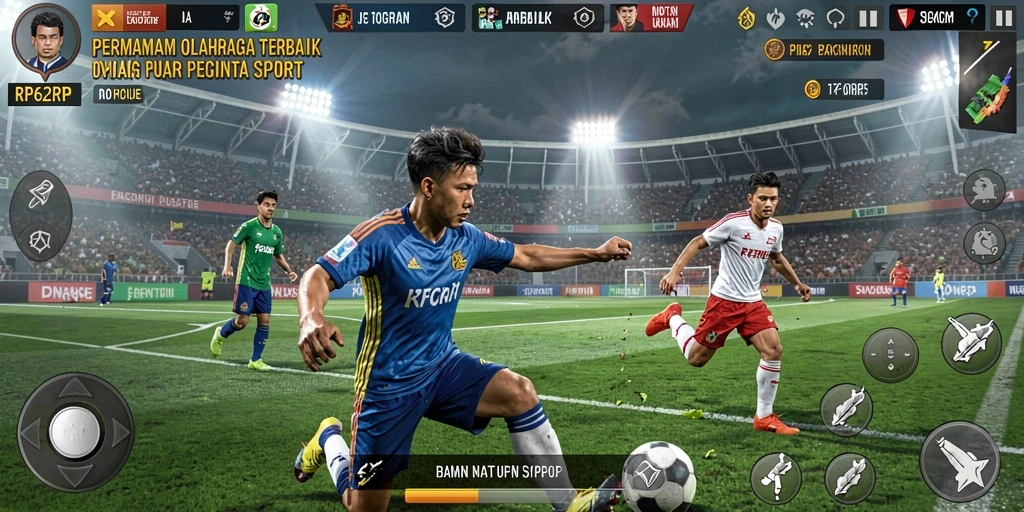 Tampilan menarik dari gameplay RP62RP yang menampilkan aksi olahraga seru.