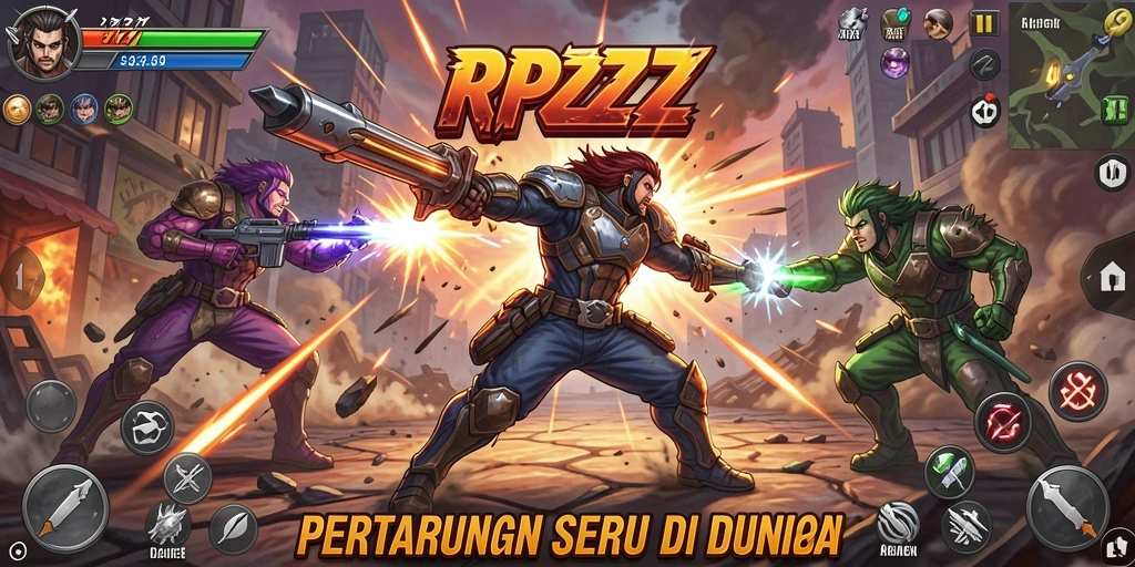 Tampilan gameplay RPZZZ yang menegangkan dan penuh aksi.