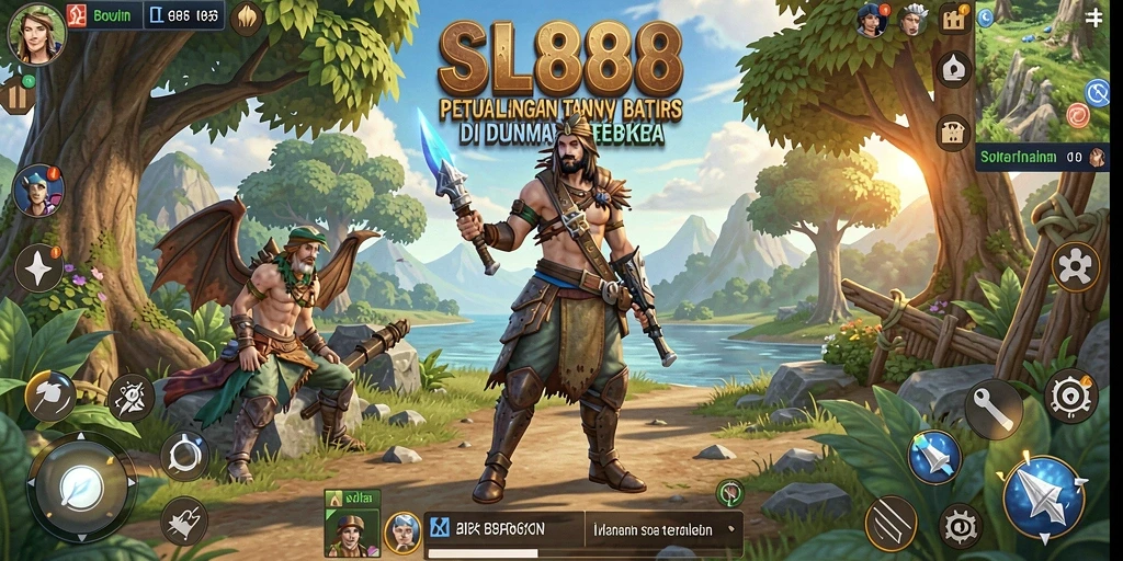 Menggambarkan momen petualangan di dunia terbuka SL888.