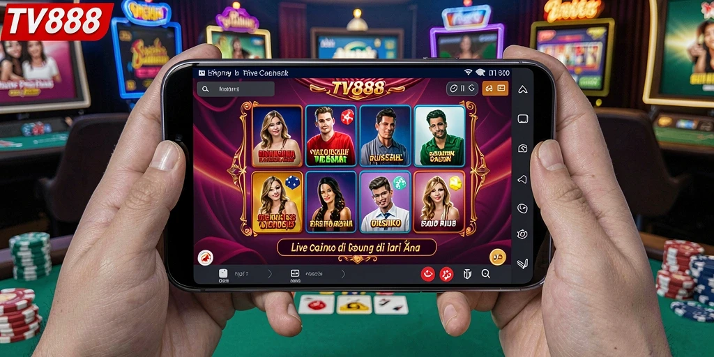Gameplay Live Casino TV888 yang mendebarkan dan interaktif.