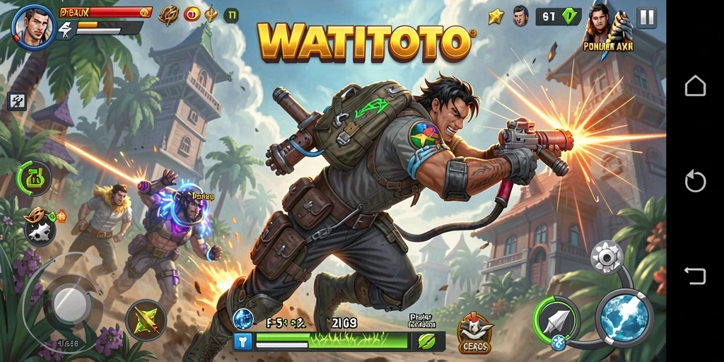 Tampilan gameplay seru dalam WATITOTO yang menarik.