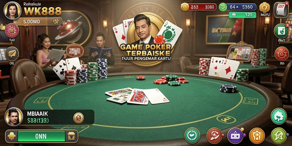 Screenshot gameplay Poker yang mendebarkan di WK888.